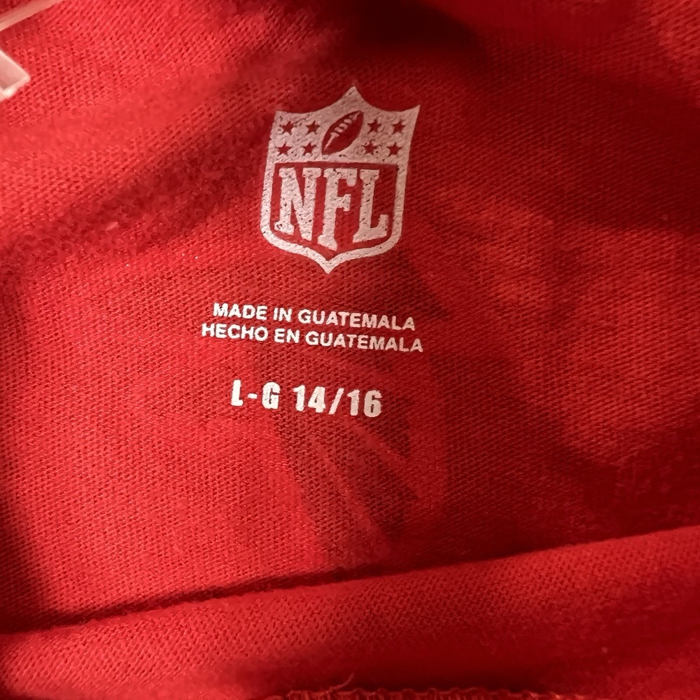 Atlanta Falcons Deion Sanders Jersey Tshirt Youth L Red NWT - Picture 4 of 6